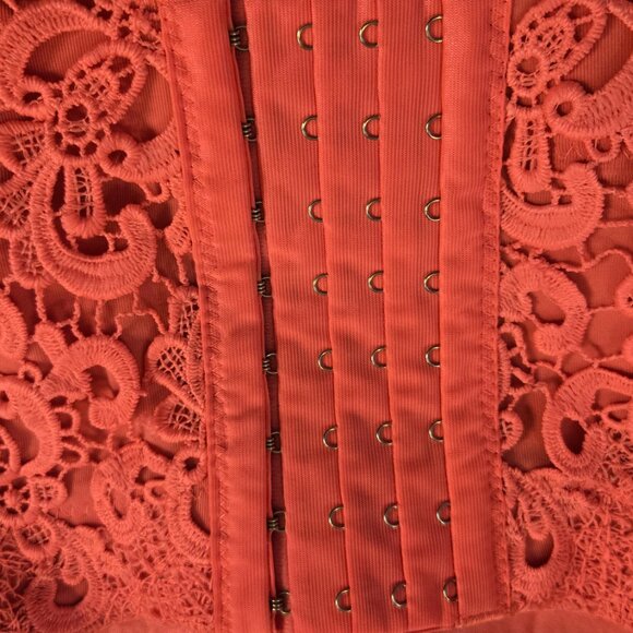 💖 HOT FUCHSIA “Beneath the Sea” Lace Bustier – Small | 28” Around | Elegant + - Picture 4 of 7